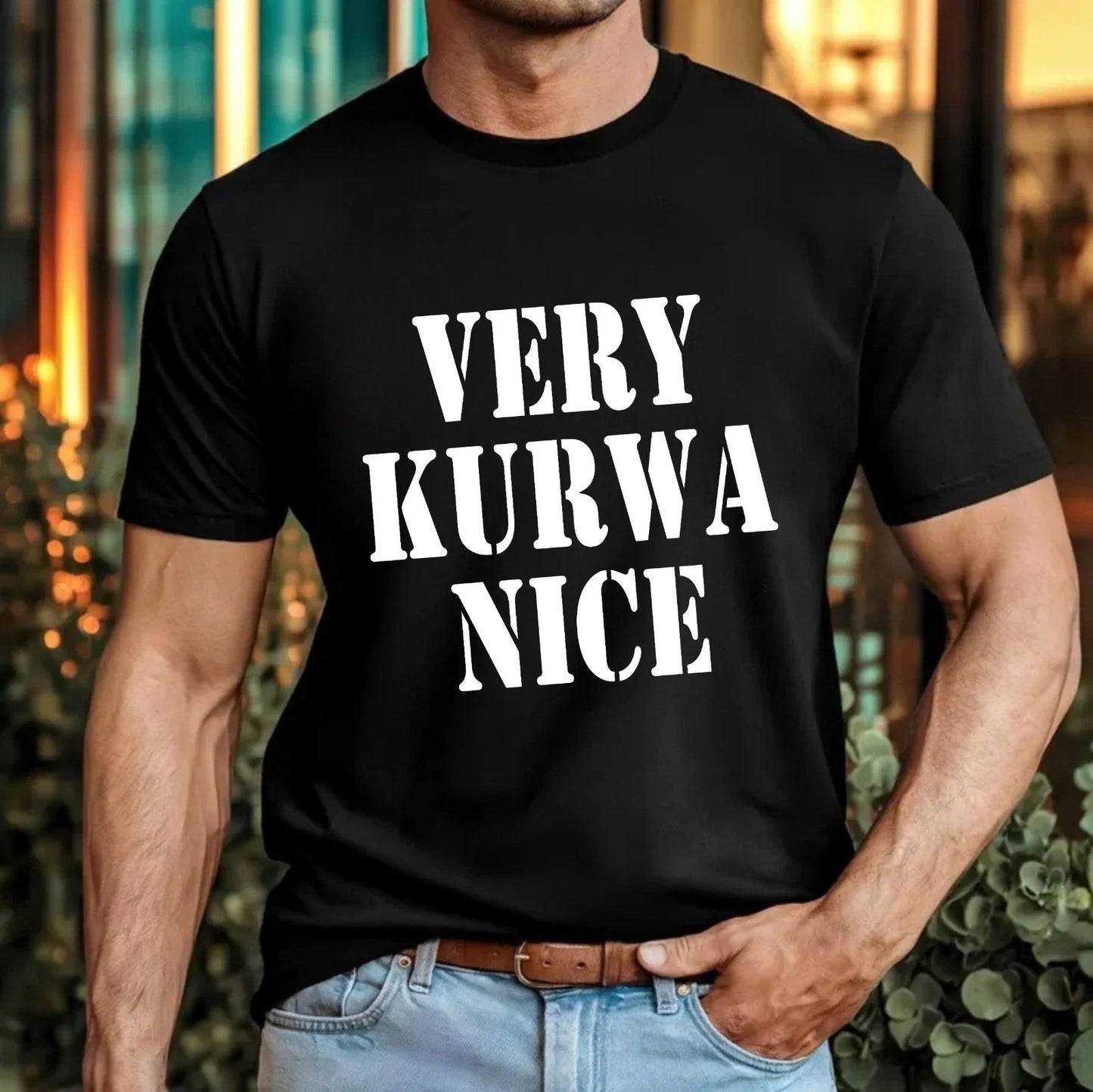 Very Kurwa Nice Funny Internet Gaming Meme Slavic - Adult & Kids T-Shirts, Sweatshirts & Hoodies apparel design preview 1