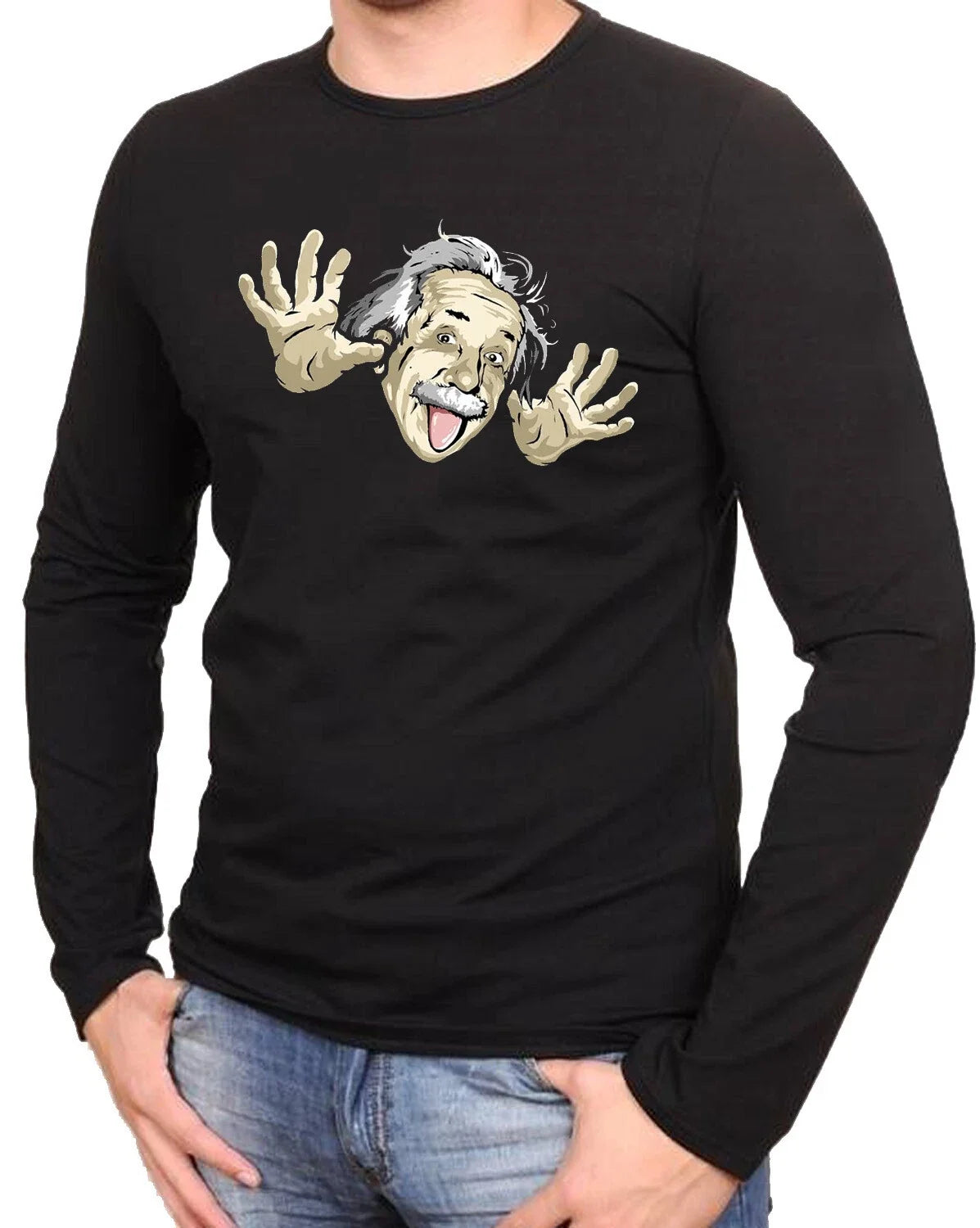 Einstein Albert black -102-LA - Adult & Kids T-Shirts, Sweatshirts & Hoodies apparel design preview 1