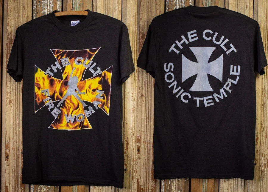 Vintage The Cult Fire Woman Concert 1989 Black Small - Adult & Kids T-Shirts, Sweatshirts & Hoodies apparel design preview 1