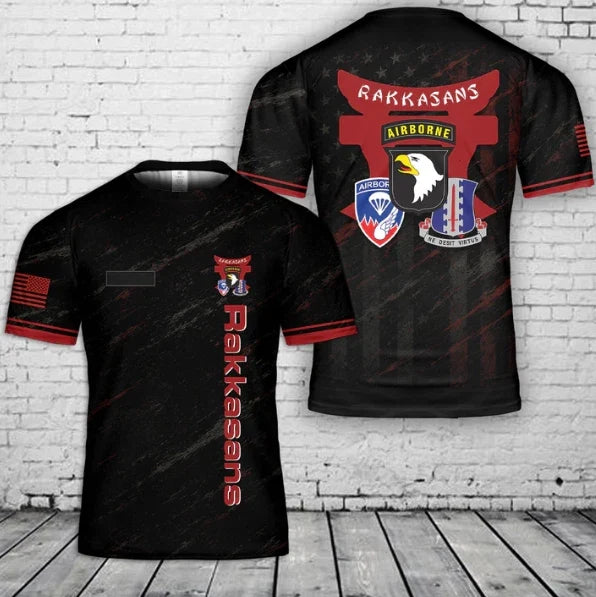 Custom Name US Army 187th Infantry Regiment Rakkasans - Adult & Kids T-Shirts, Sweatshirts & Hoodies apparel design preview 1
