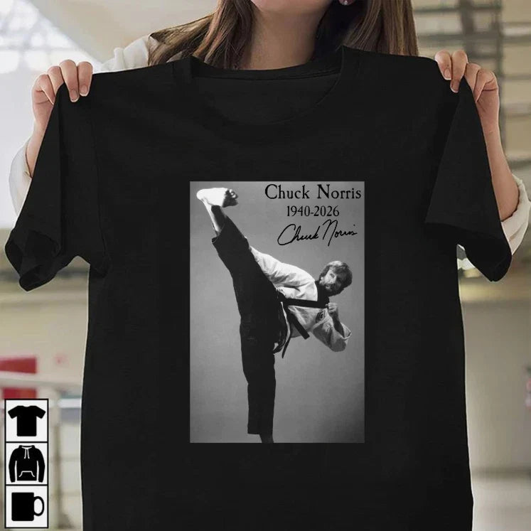 CHUCK NORRIS Signed reprint 2D S-5XL Unisex - Adult & Kids T-Shirts, Sweatshirts & Hoodies apparel design preview 1