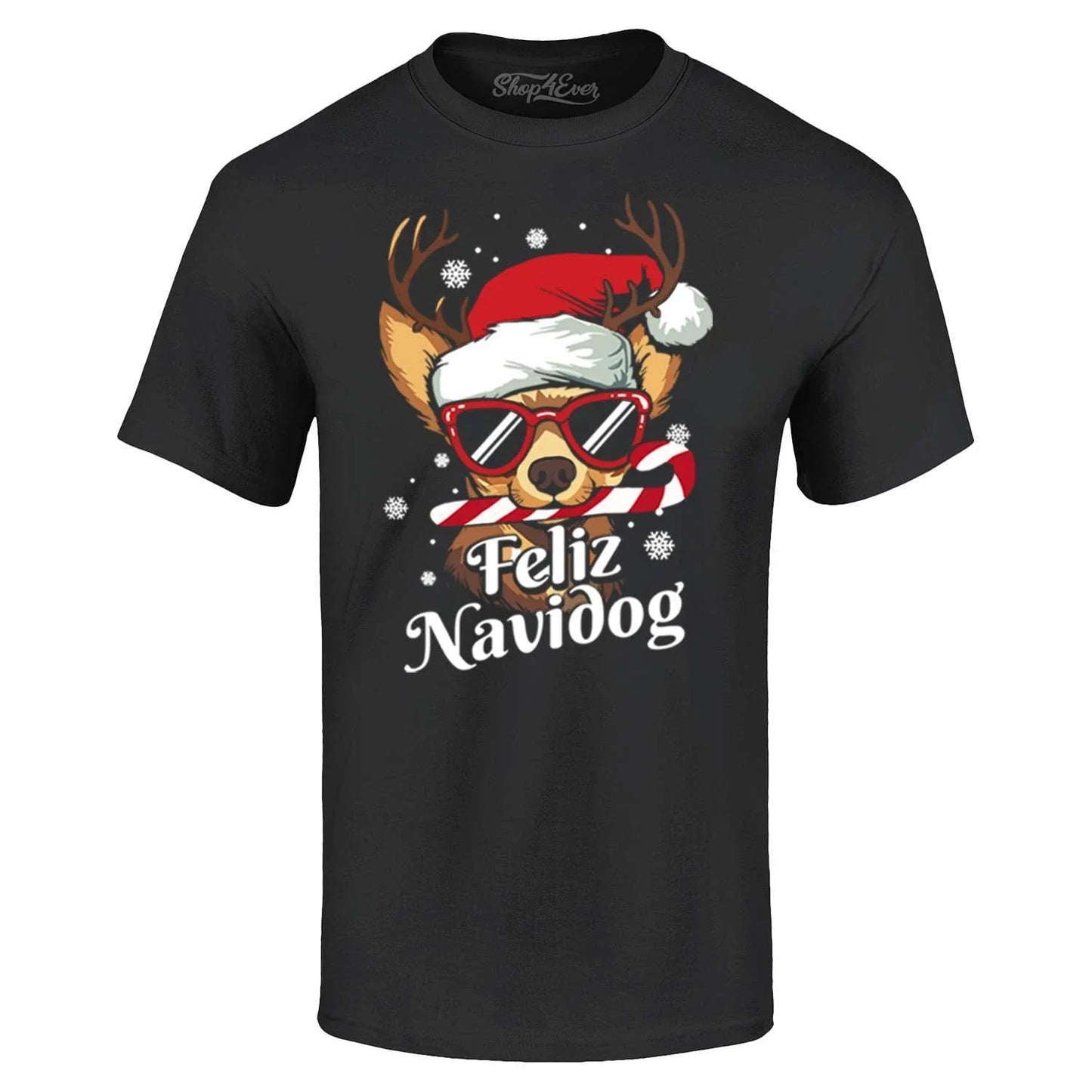 Feliz Navidog Navidad Dog Santa Chihuahua Christmas - Adult & Kids T-Shirts, Sweatshirts & Hoodies apparel design preview 1