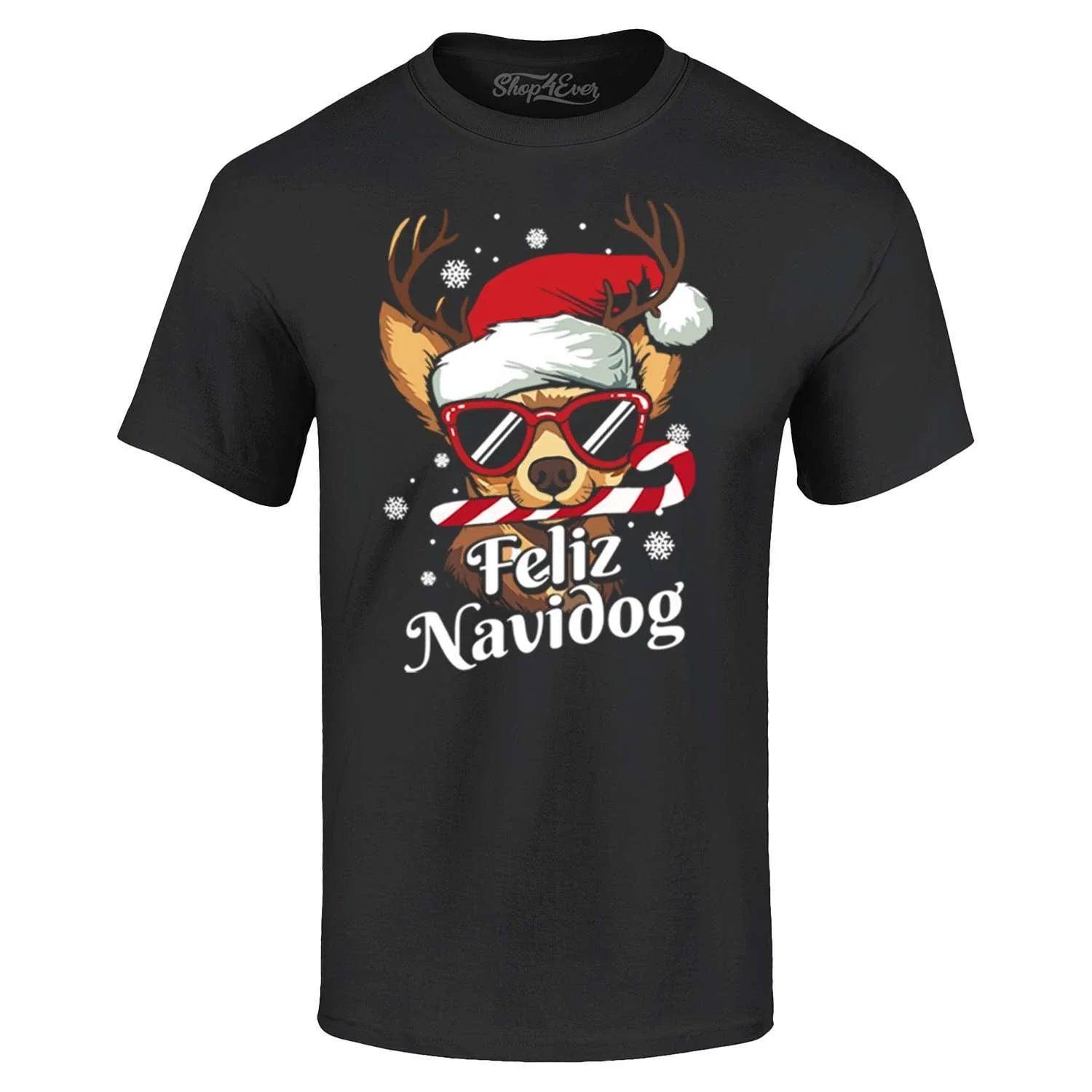 Feliz Navidog Navidad Dog Santa Chihuahua Christmas - Adult & Kids T-Shirts, Sweatshirts & Hoodies apparel design preview 1
