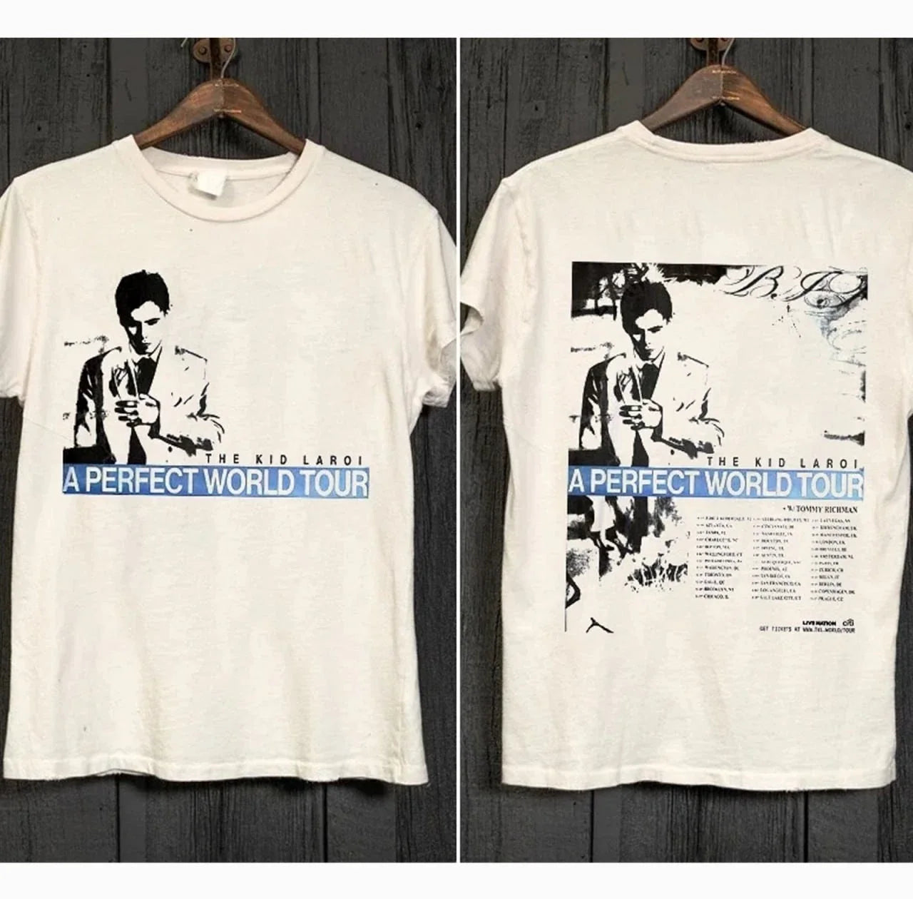 The Kid Laroi A Perfect World Tour Double Sided - Adult & Kids T-Shirts, Sweatshirts & Hoodies apparel design preview 1