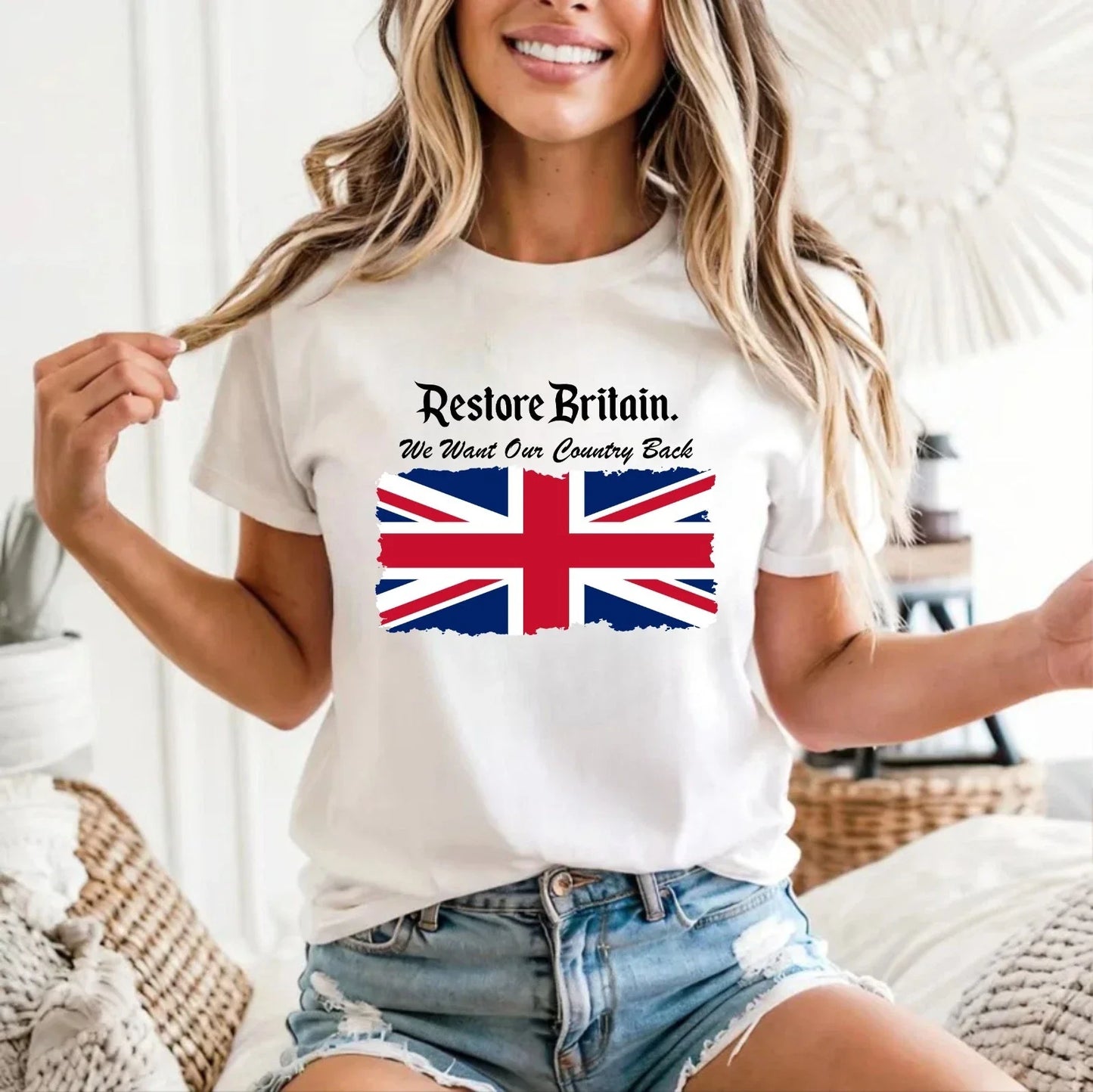 Restore Britain Patriotic Vintage UK Map British - Adult & Kids T-Shirts, Sweatshirts & Hoodies apparel design preview 1