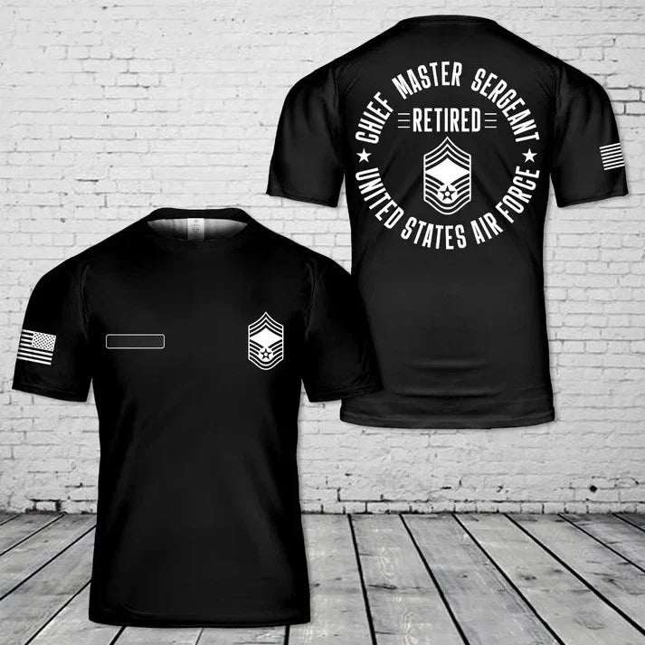 Custom Name US Air Force Chief Master Sergeant - Adult & Kids T-Shirts, Sweatshirts & Hoodies apparel design preview 1
