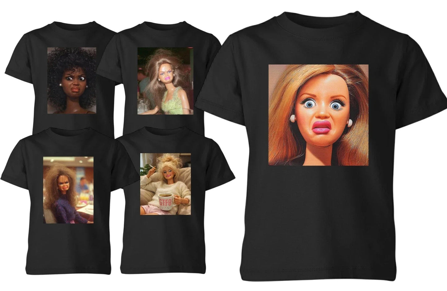 Creepy Doll Face Meme Funny Unisex Kids Boys Girls - Adult & Kids T-Shirts, Sweatshirts & Hoodies apparel design preview 1