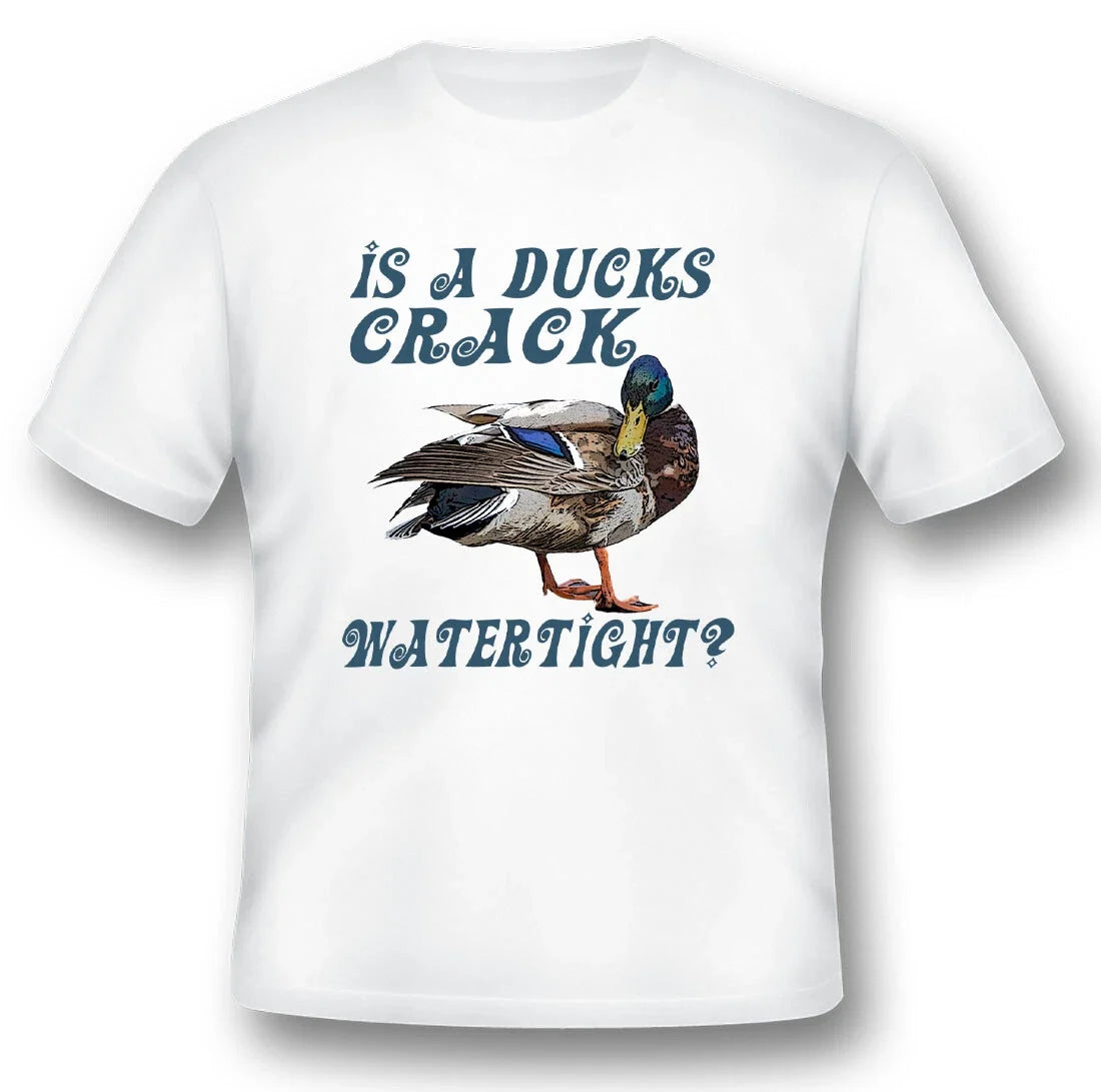 Is a ducks crack watertight? black or white humor - Adult & Kids T-Shirts, Sweatshirts & Hoodies apparel design preview 1