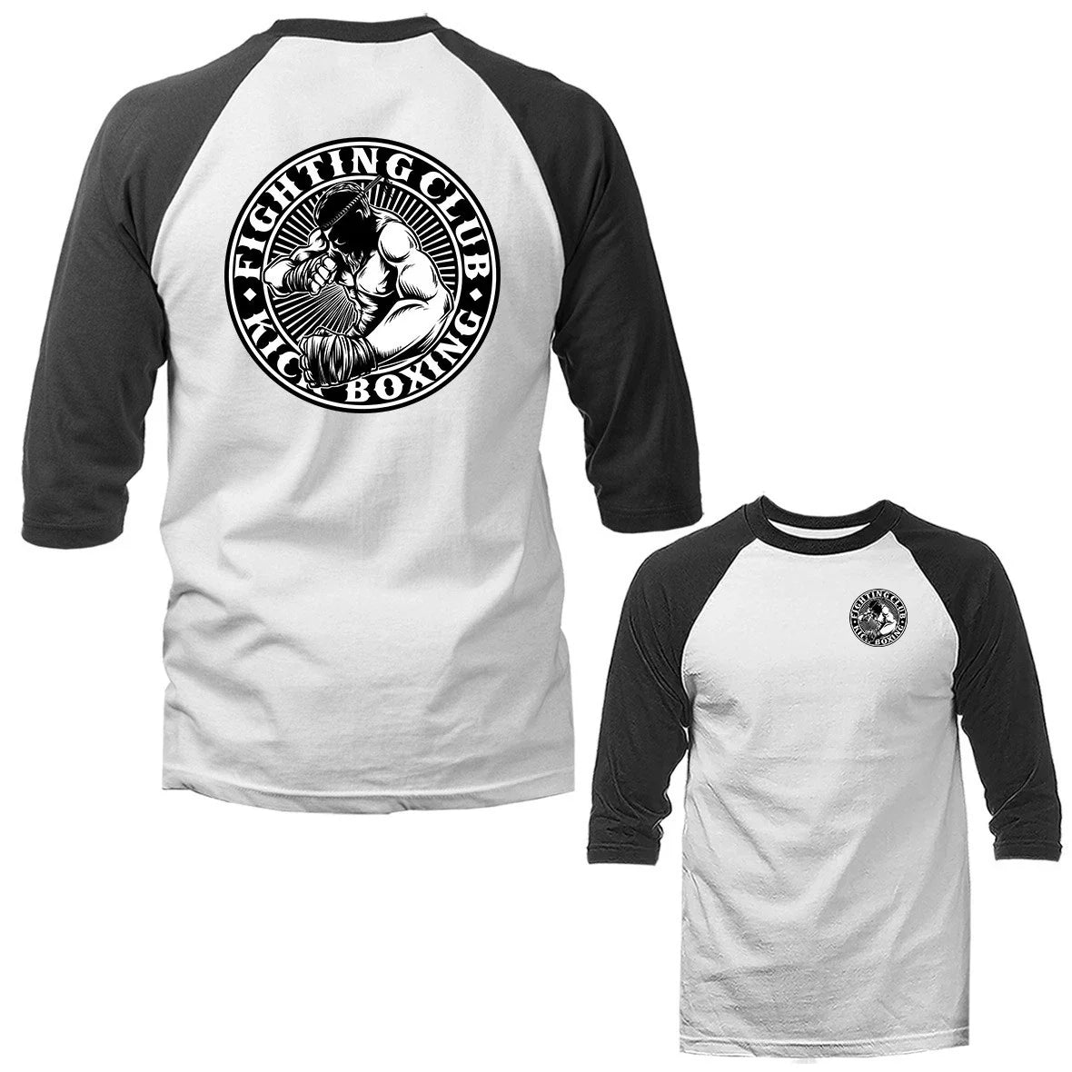 Fighting Club Muay Thai Kick Boxing Martial Arts 3/4 - Adult & Kids T-Shirts, Sweatshirts & Hoodies apparel design preview 1