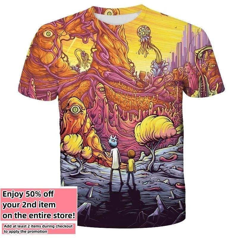 Funny Rick Morty Double-Sided Unisex Adult Size Large - Adult & Kids T-Shirts, Sweatshirts & Hoodies apparel design preview 1