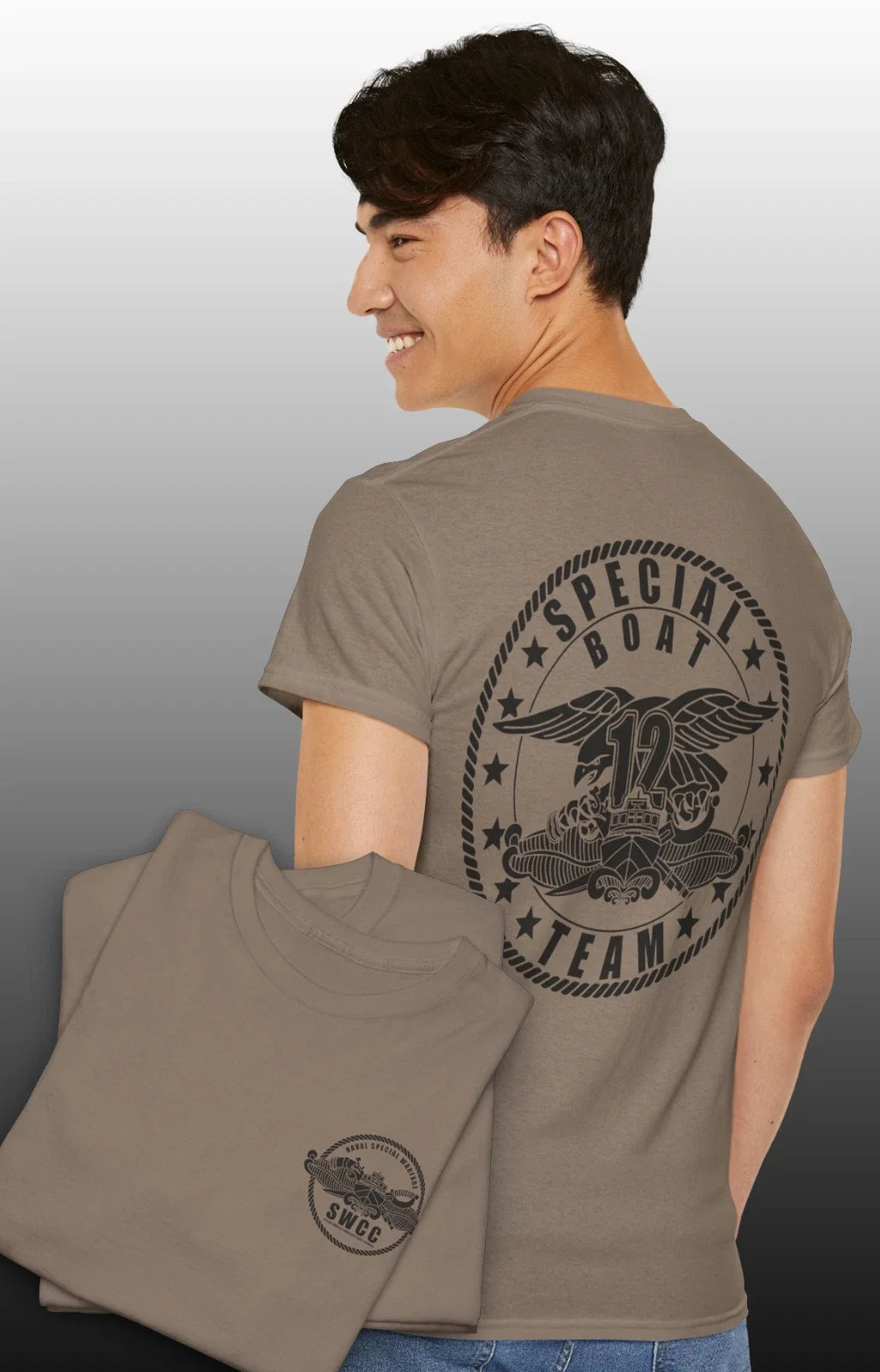 New SWCC Naval Special Warfare Boat Team 12 Custom HQ - Adult & Kids T-Shirts, Sweatshirts & Hoodies apparel design preview 1