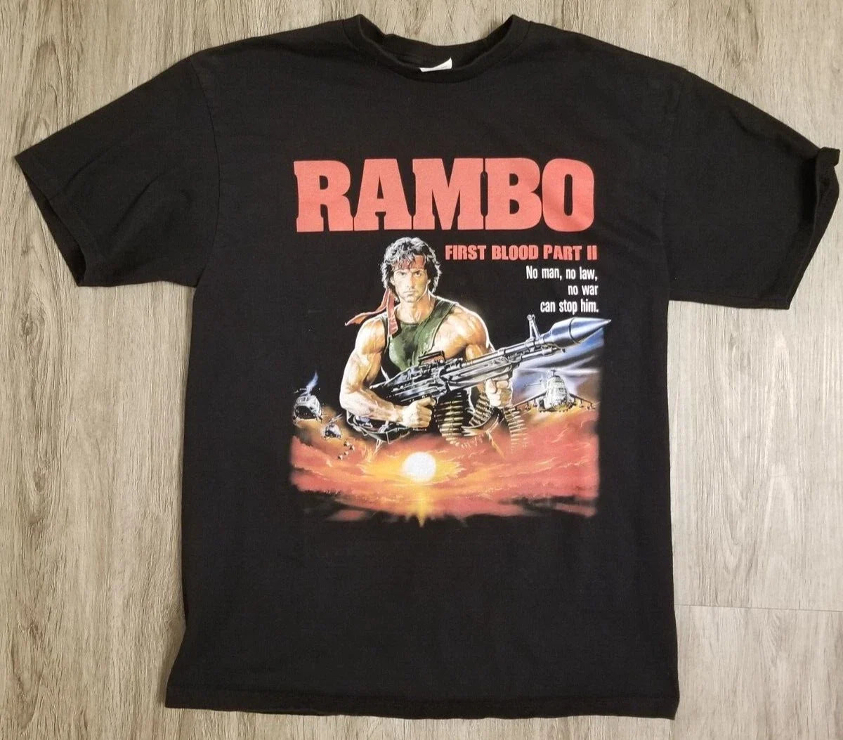 Rambo First Blood Part 2 Men's Movie Poster Merch - Adult & Kids T-Shirts, Sweatshirts & Hoodies apparel design preview 1