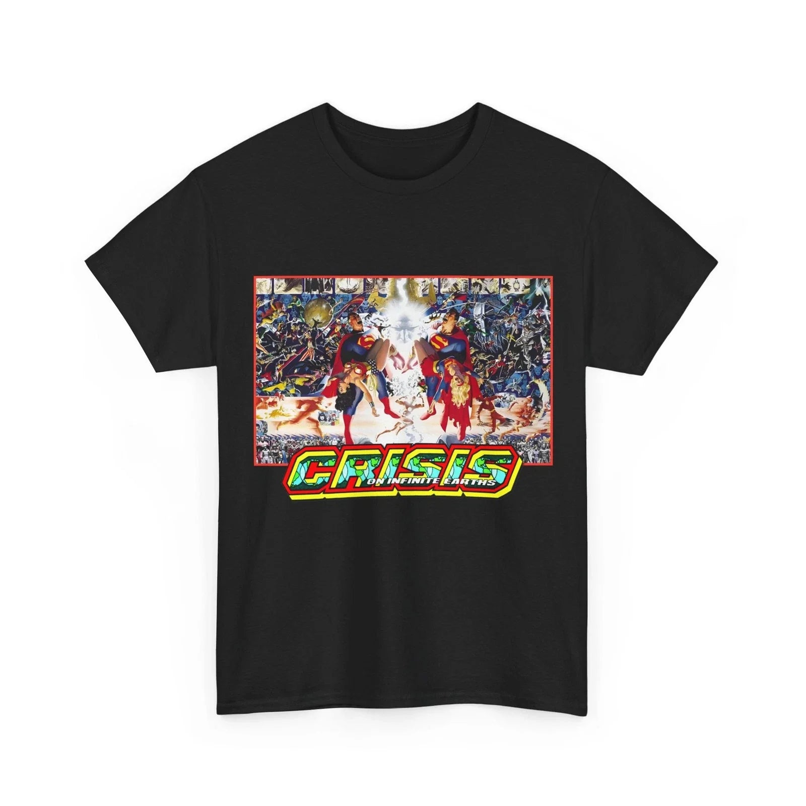 Crisis on Infinite Earths George Perez Alex Ross Art - Adult & Kids T-Shirts, Sweatshirts & Hoodies apparel design preview 1