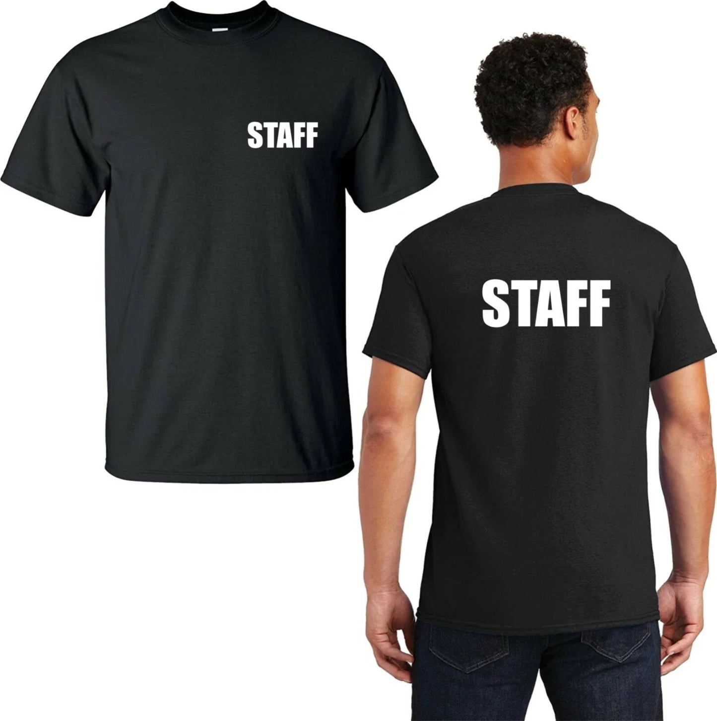 Staff Men's With Back Print Employee Party Security - Adult & Kids T-Shirts, Sweatshirts & Hoodies apparel design preview 1