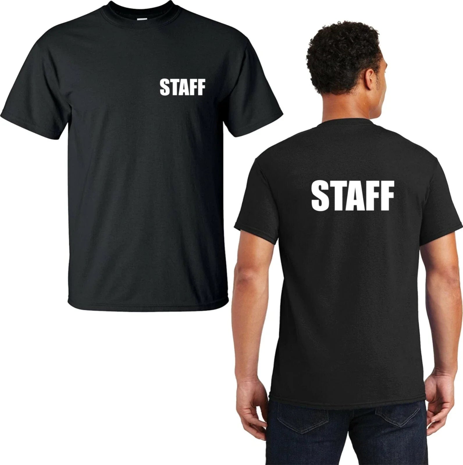 Staff Men's With Back Print Employee Party Security - Adult & Kids T-Shirts, Sweatshirts & Hoodies apparel design preview 1