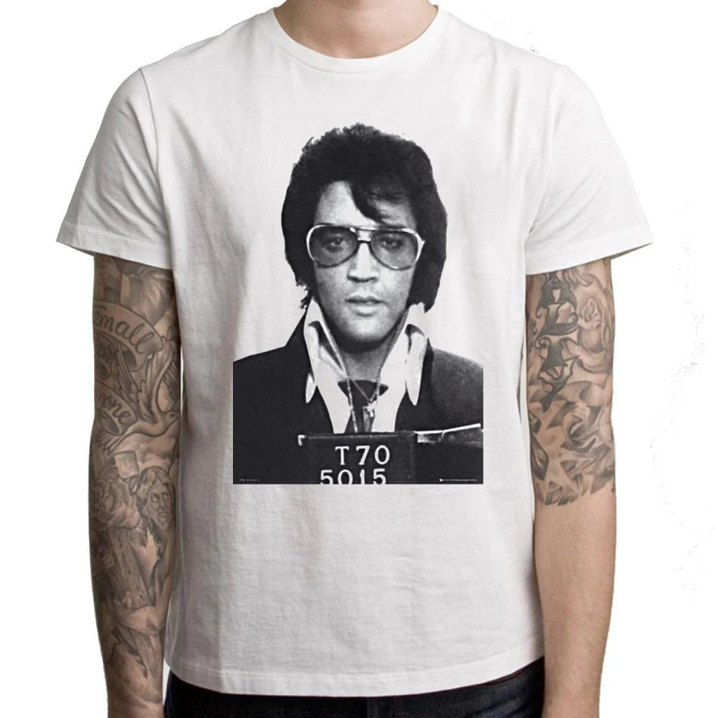 Elvis Presley Mugshot Men's Small to 3XL - Adult & Kids T-Shirts, Sweatshirts & Hoodies apparel design preview 1