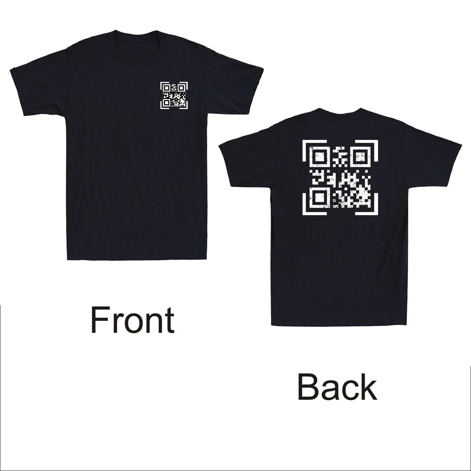 Fuc k You Q R Code Funny QR Joke Quote Front Back - Adult & Kids T-Shirts, Sweatshirts & Hoodies apparel design preview 1