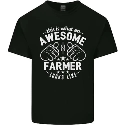 This Is What an Awesome Farmer Looks Like Mens Cotton - Adult & Kids T-Shirts, Sweatshirts & Hoodies apparel design preview 1