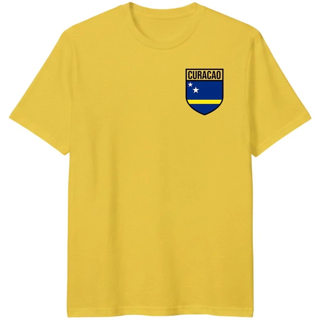 Personalised Curacao Flag Badge football Custom Name - Adult & Kids T-Shirts, Sweatshirts & Hoodies apparel design preview 1
