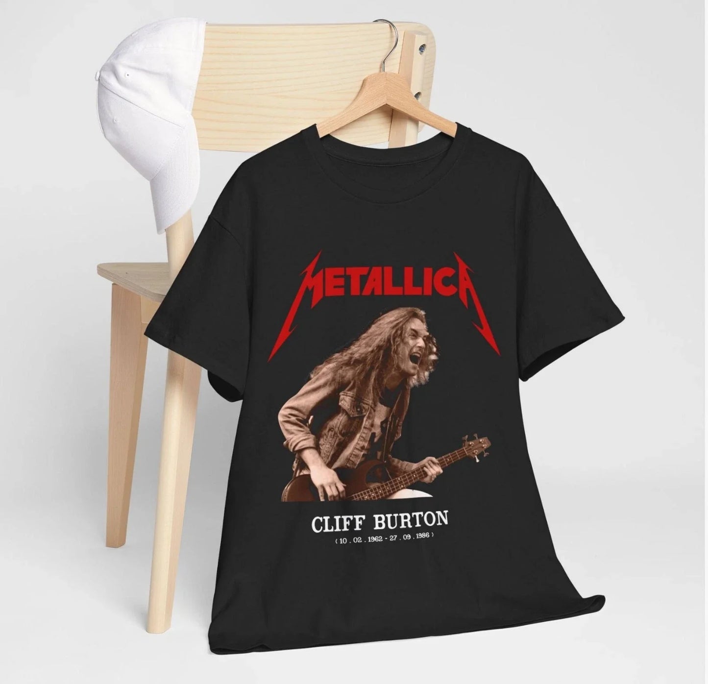 Metallica Cliff Burton Bass Guitar New - Adult & Kids T-Shirts, Sweatshirts & Hoodies apparel design preview 1