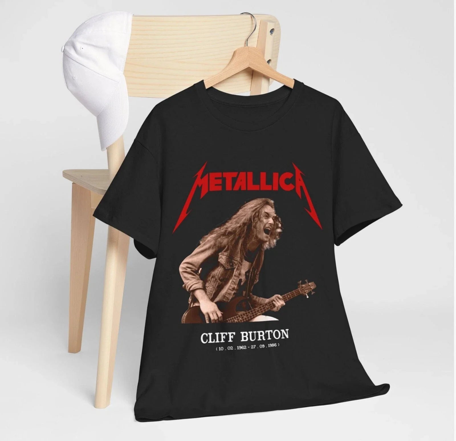Metallica Cliff Burton Bass Guitar New - Adult & Kids T-Shirts, Sweatshirts & Hoodies apparel design preview 1