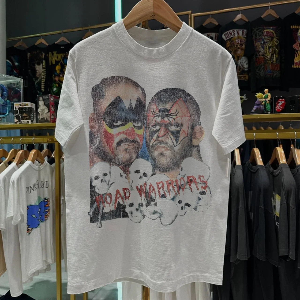 1980's Road Warriors Wrestling Classic White S - Adult & Kids T-Shirts, Sweatshirts & Hoodies apparel design preview 1