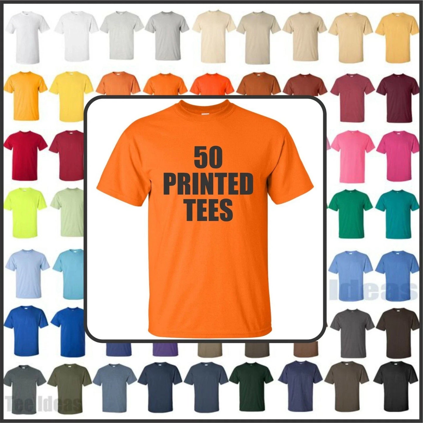 50 Printed cotton (small thru XL) front only - Adult & Kids T-Shirts, Sweatshirts & Hoodies apparel design preview 1