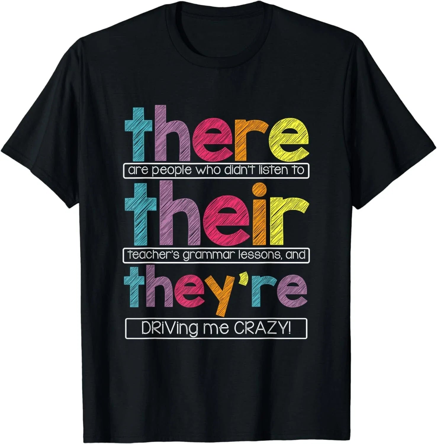 There Their They're English Grammar Teacher Funny - Adult & Kids T-Shirts, Sweatshirts & Hoodies apparel design preview 1
