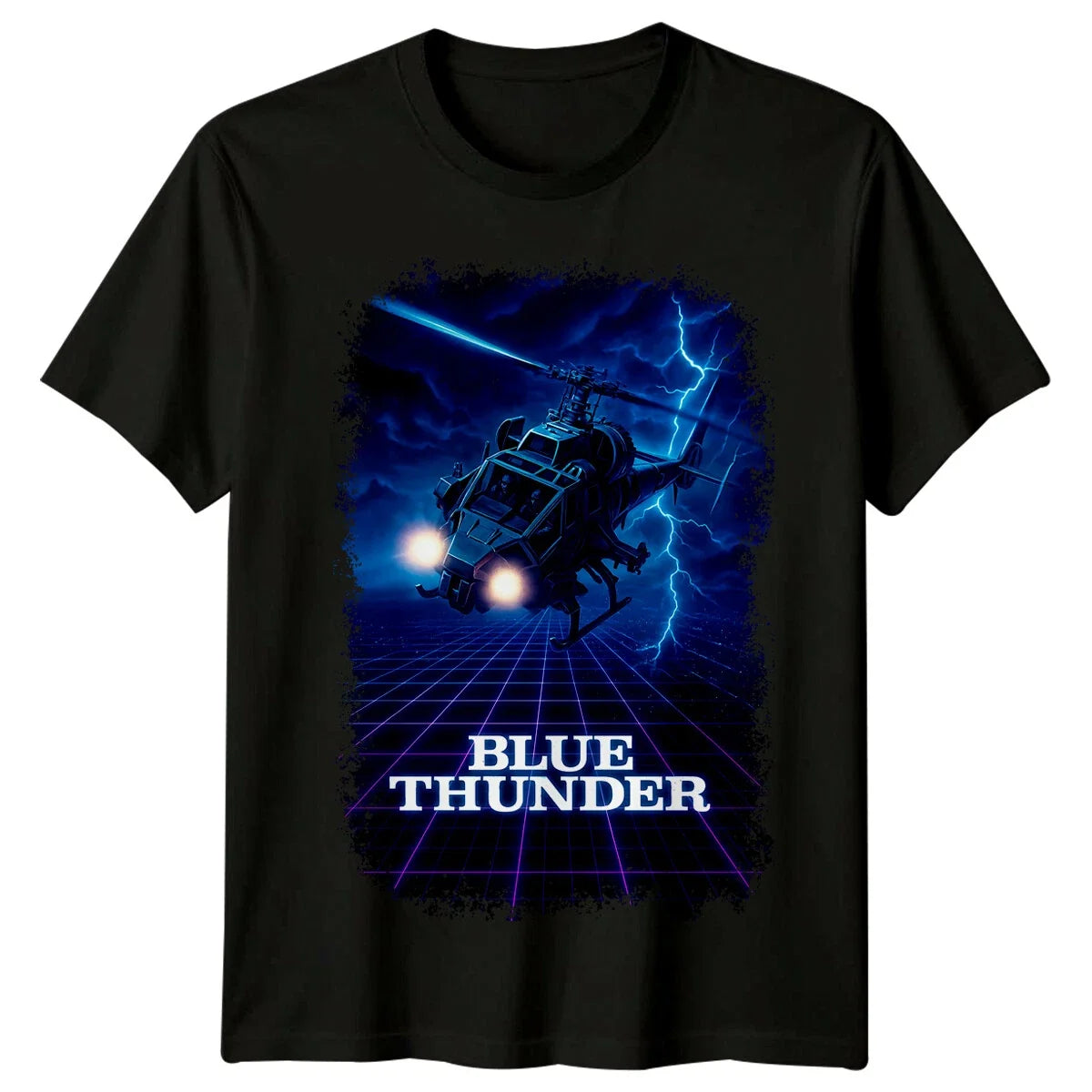 Blue Thunder (1983) Movie Poster Inspired Retro 80s - Adult & Kids T-Shirts, Sweatshirts & Hoodies apparel design preview 1