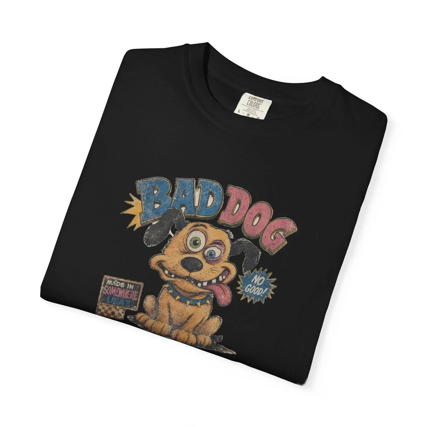 Bad Dog Cartoon Puppy Vintage Graphic, Chewed Shoe - Adult & Kids T-Shirts, Sweatshirts & Hoodies apparel design preview 1