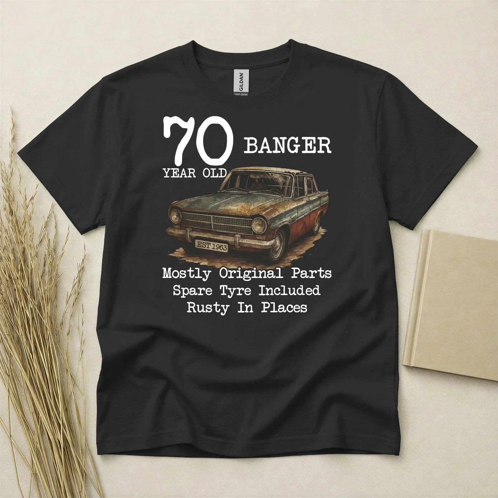 70th Birthday Born In 1956 Gifts Classic Car 70 Years - Adult & Kids T-Shirts, Sweatshirts & Hoodies apparel design preview 1