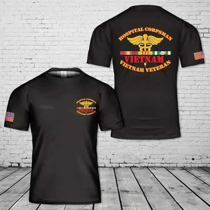 Custom Name US Navy Hospital Corpsman 3D Full Print - Adult & Kids T-Shirts, Sweatshirts & Hoodies apparel design preview 1