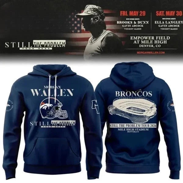 Morgan x Broncos Still The Problem Tour 2026 Edition - Adult & Kids T-Shirts, Sweatshirts & Hoodies apparel design preview 1