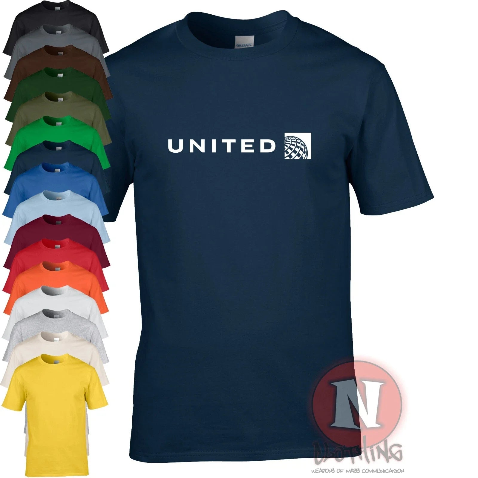 United Airlines US airline airport plane travel USA - Adult & Kids T-Shirts, Sweatshirts & Hoodies apparel design preview 1