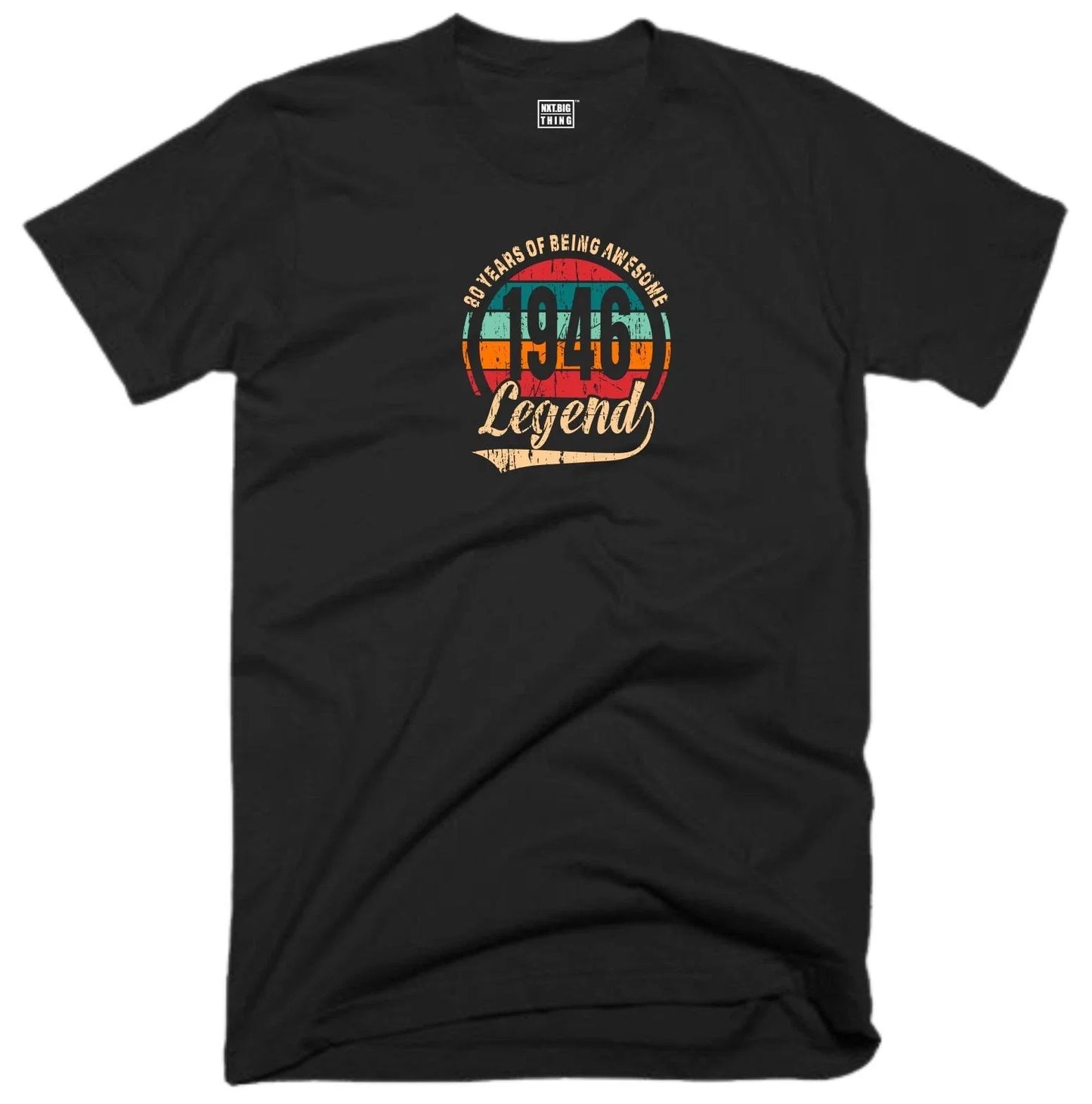 80th Birthday Legend 80 Years Awesome Vintage 1946 - Adult & Kids T-Shirts, Sweatshirts & Hoodies apparel design preview 1