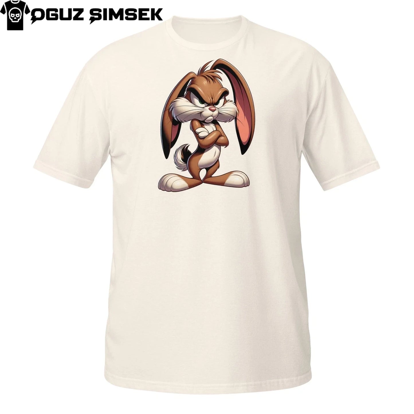 Mad Rabbit Humorous Grumpy Cartoon Bunny Graphic - Adult & Kids T-Shirts, Sweatshirts & Hoodies apparel design preview 1