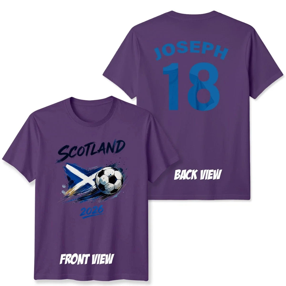Personalized Custom Name And Number Scotland Football - Adult & Kids T-Shirts, Sweatshirts & Hoodies apparel design preview 1
