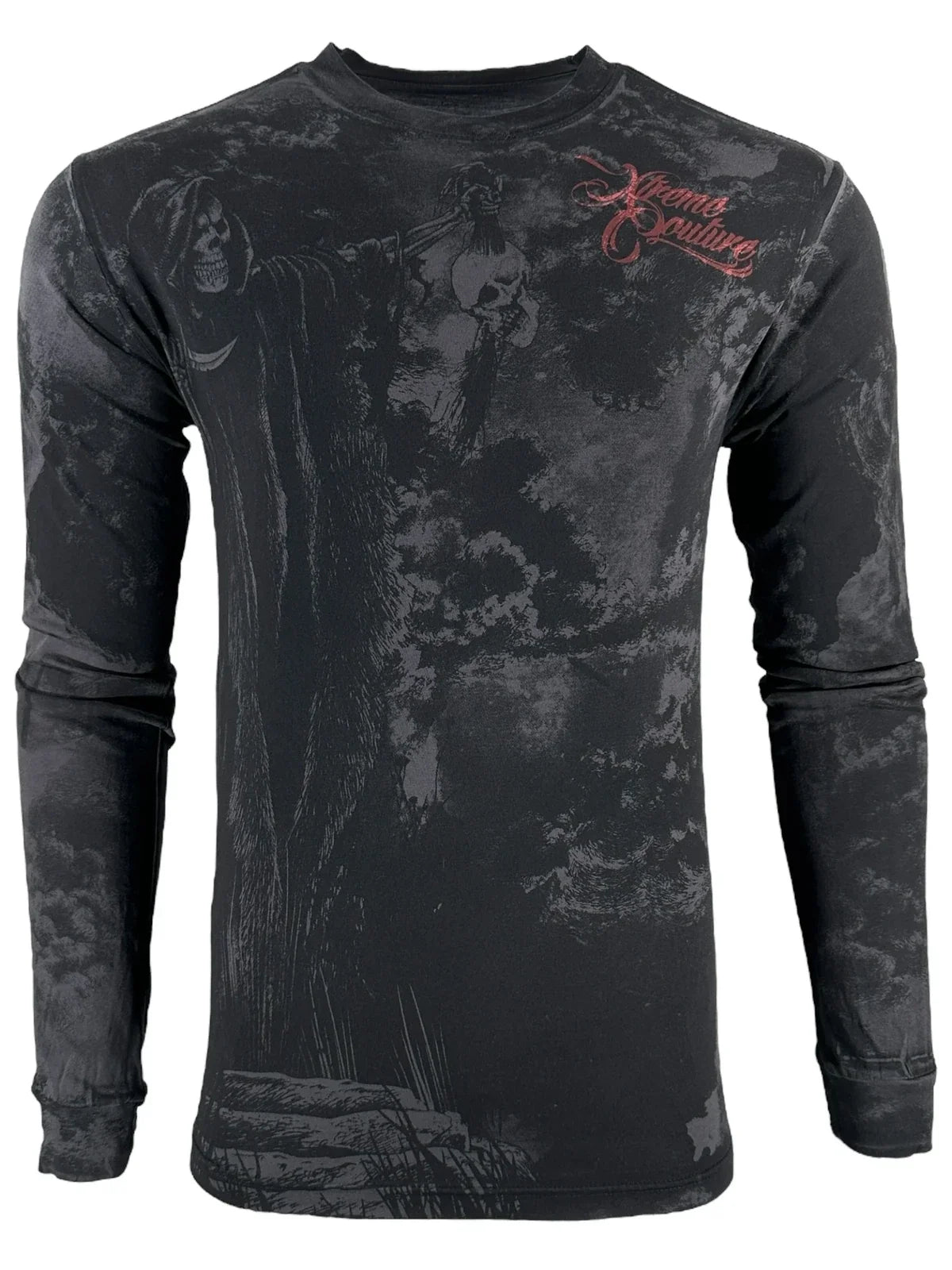 Xtreme Couture by Affliction Men's Rain Skull Biker - Adult & Kids T-Shirts, Sweatshirts & Hoodies apparel design preview 1