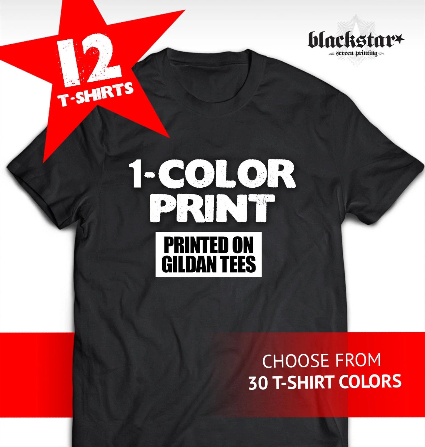 GILDAN 12 CUSTOM SCREEN PRINTING PERSONALIZED 1-COLOR - Adult & Kids T-Shirts, Sweatshirts & Hoodies apparel design preview 1