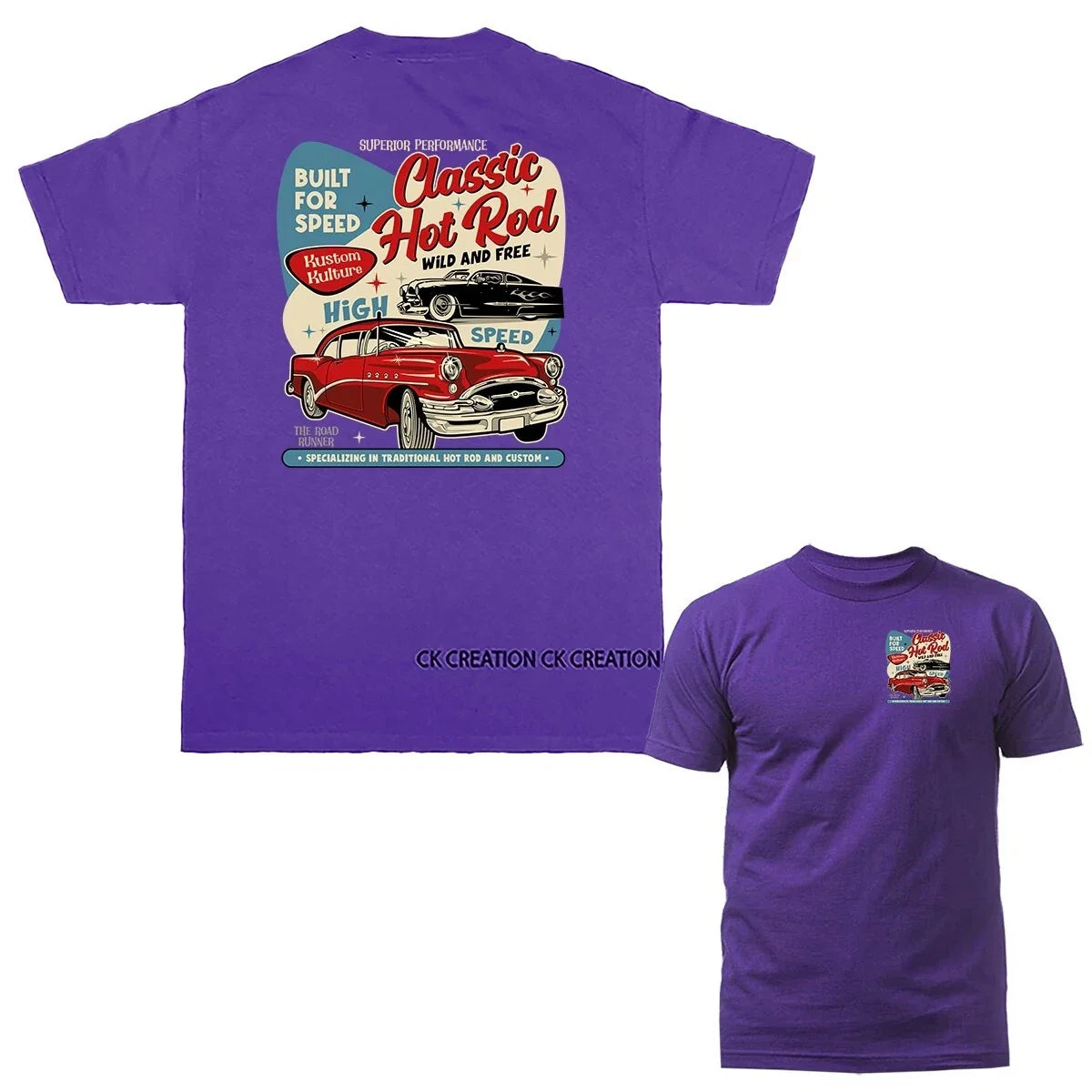 Classic Hot Rod Vintage Custom Car Automobile Graphic - Adult & Kids T-Shirts, Sweatshirts & Hoodies apparel design preview 1