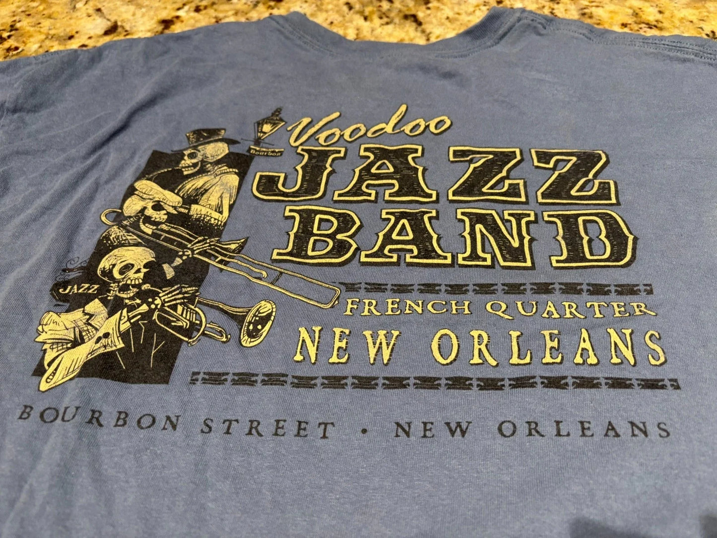 Vintage New Orleans Voodo Jazz Mens with Trumpet and - Adult & Kids T-Shirts, Sweatshirts & Hoodies apparel design preview 1
