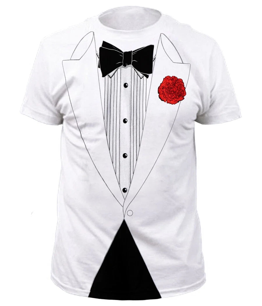 Tuxedo White Prom Costume Party - Adult & Kids T-Shirts, Sweatshirts & Hoodies apparel design preview 1