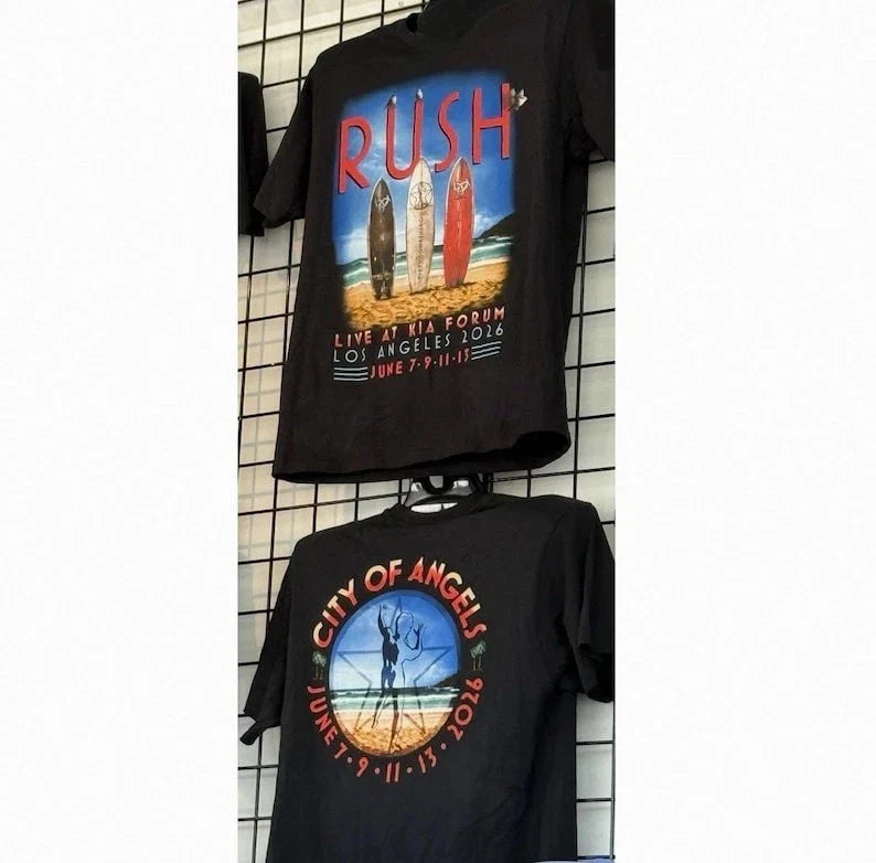 Hot!! RUSH Fifty Something Tour 2026 Los Angeles - Adult & Kids T-Shirts, Sweatshirts & Hoodies apparel design preview 1
