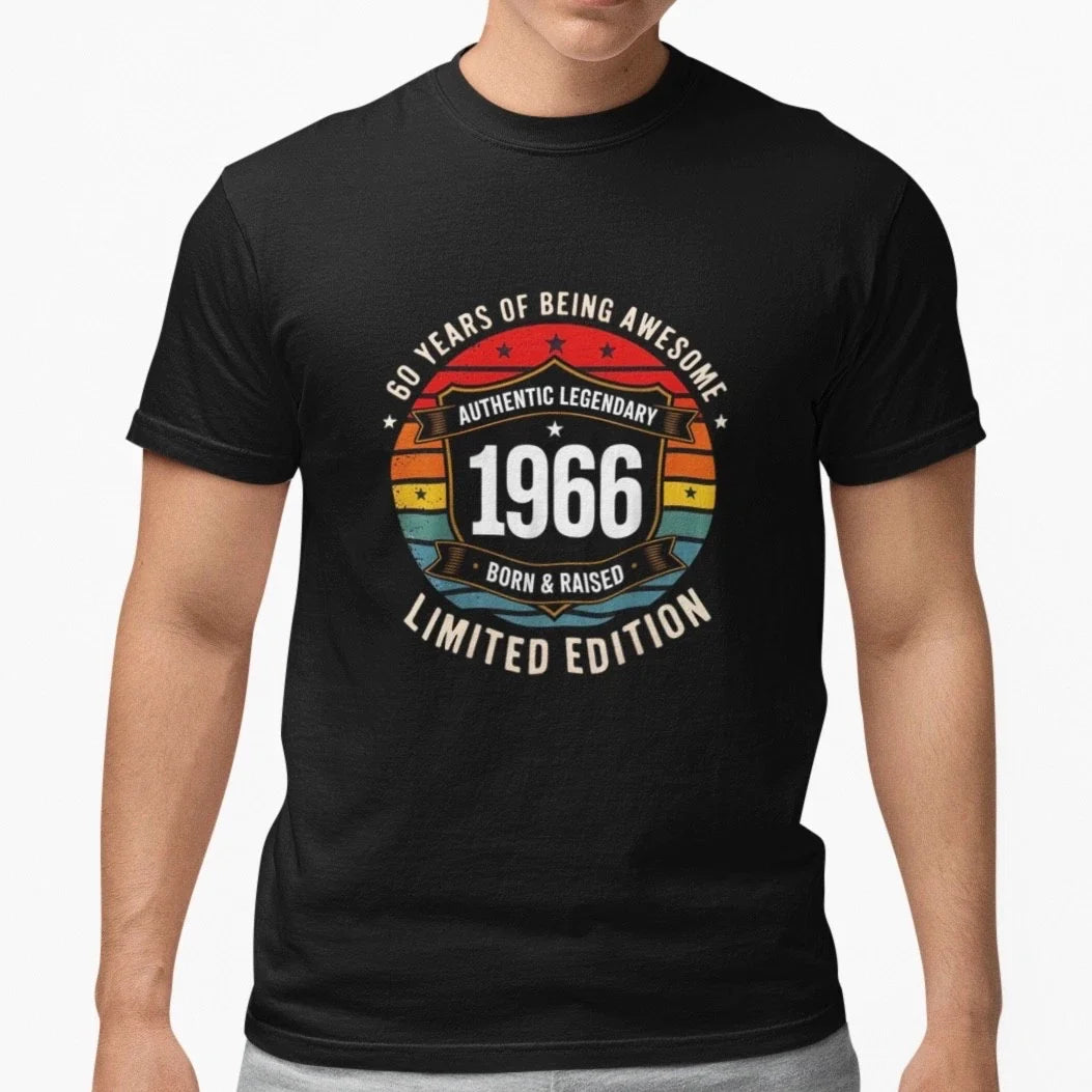 1966 60th Birthday Vintage 60 Years Old Limited - Adult & Kids T-Shirts, Sweatshirts & Hoodies apparel design preview 1