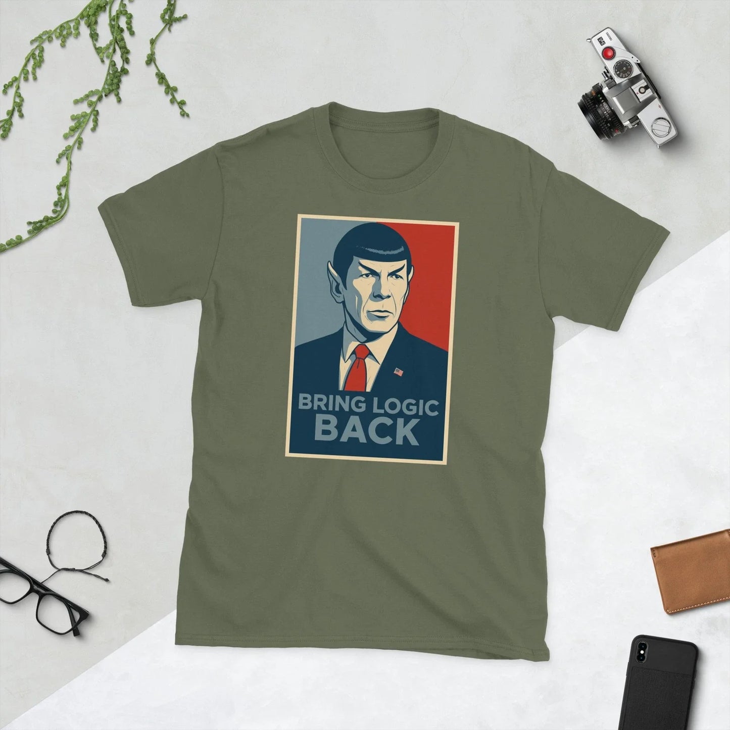 Make America Logical Spock for President - Adult & Kids T-Shirts, Sweatshirts & Hoodies apparel design preview 1