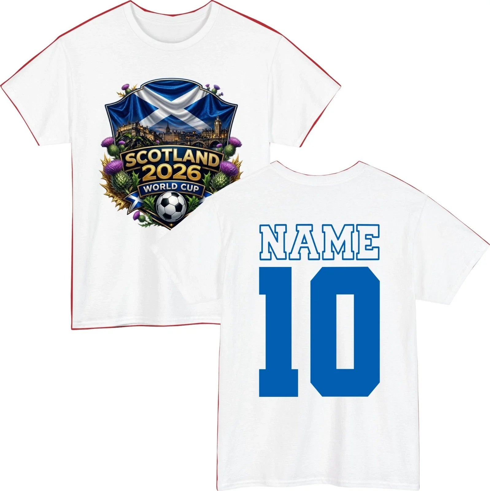 Personalised Scotland 2026 Custom Name Gift For - Adult & Kids T-Shirts, Sweatshirts & Hoodies apparel design preview 1