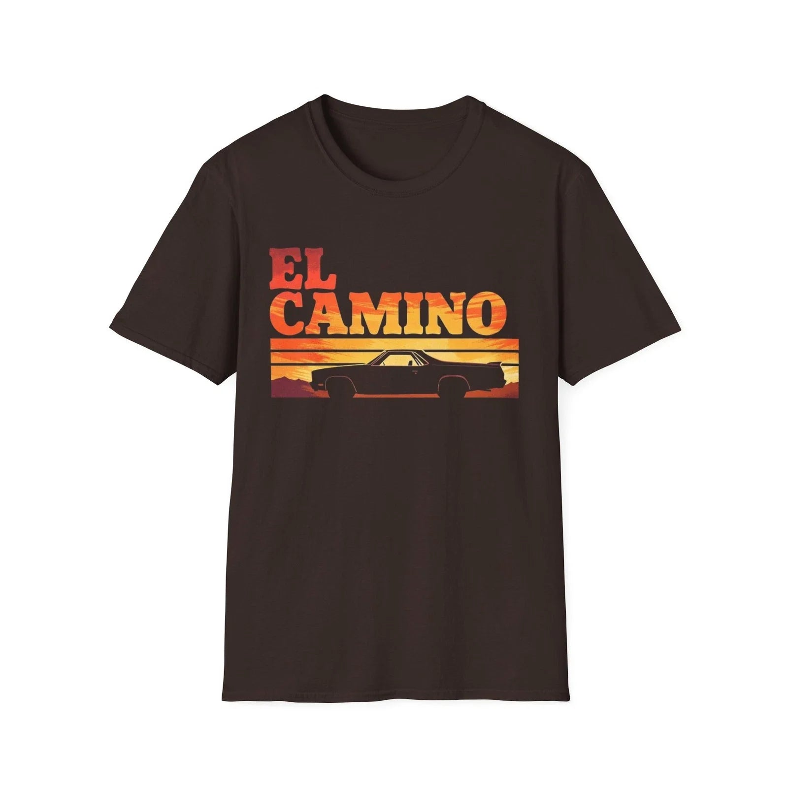 El Camino Retro Sunset Car Classic Utility Graphic - Adult & Kids T-Shirts, Sweatshirts & Hoodies apparel design preview 1