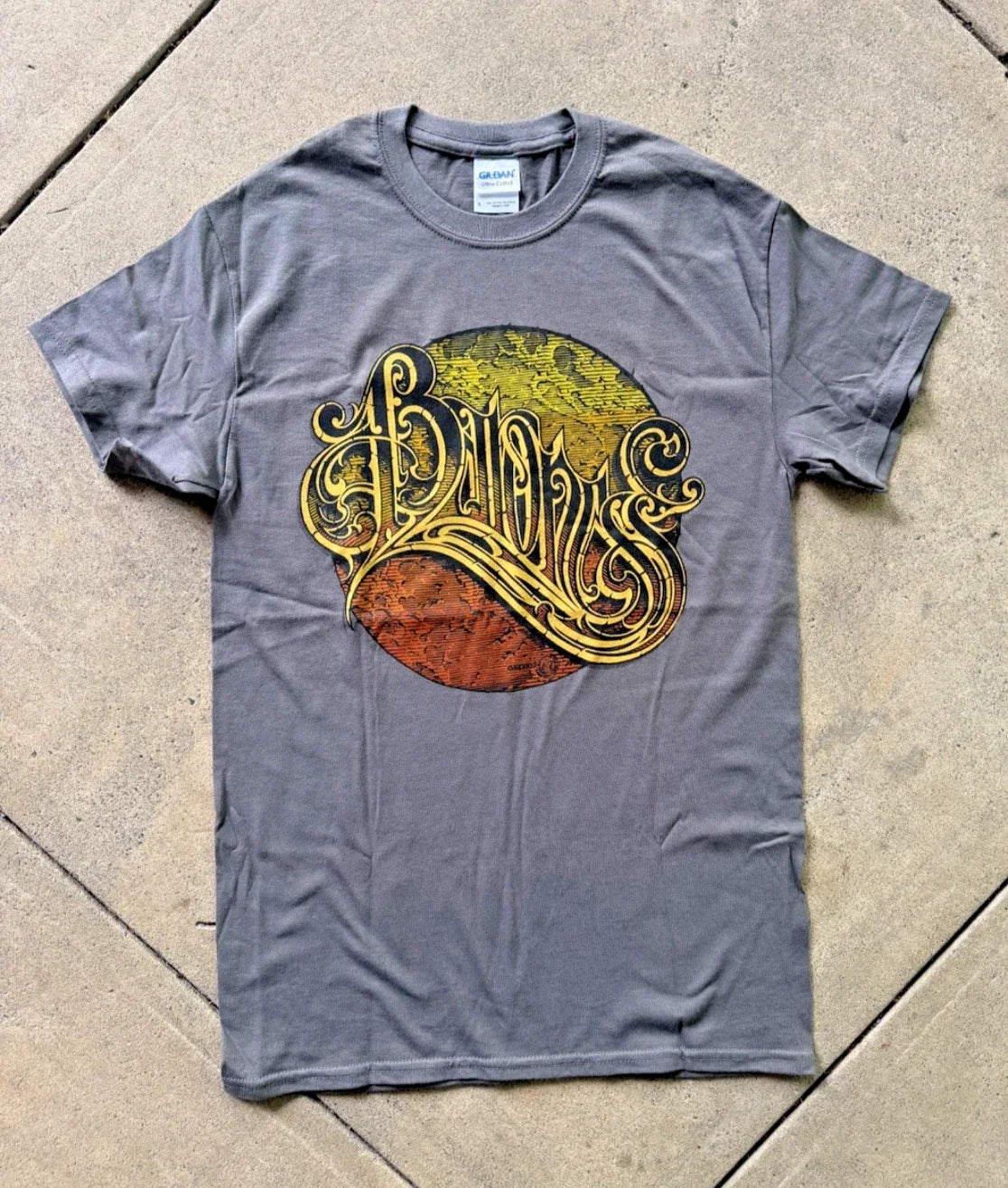 Baroness Logo (yellow) Aaron Horkey - Adult & Kids T-Shirts, Sweatshirts & Hoodies apparel design preview 1