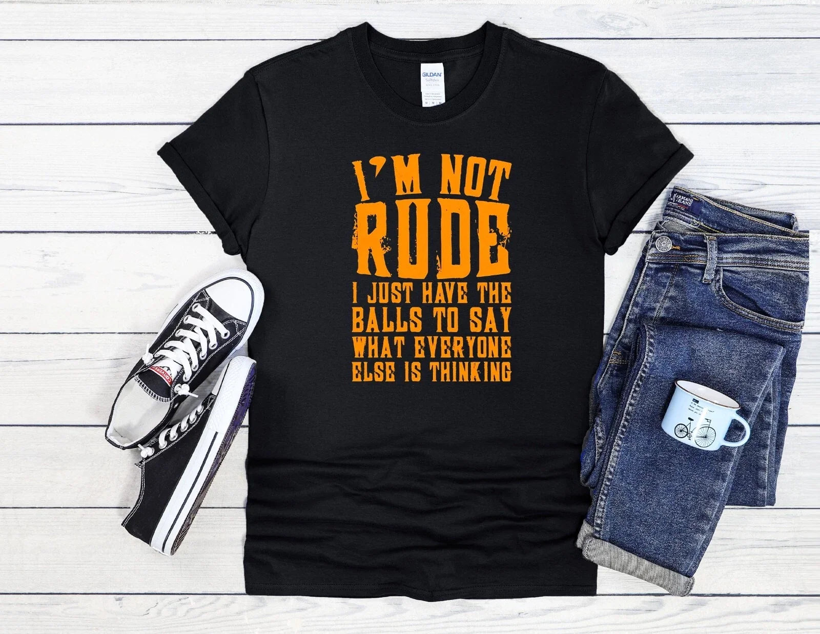 I'm Not Rude Just Honest Men Women Baseball 4136 - Adult & Kids T-Shirts, Sweatshirts & Hoodies apparel design preview 1