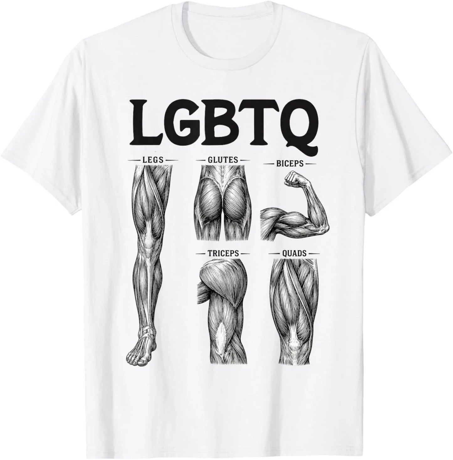 LGBTQ Legs Glutes Biceps Triceps Quads Gym Lover - Adult & Kids T-Shirts, Sweatshirts & Hoodies apparel design preview 1